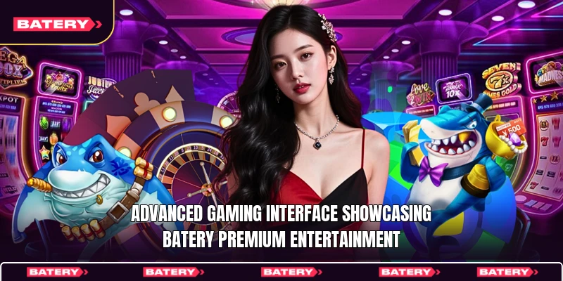 Advanced gaming interface showcasing Batery premium entertainment