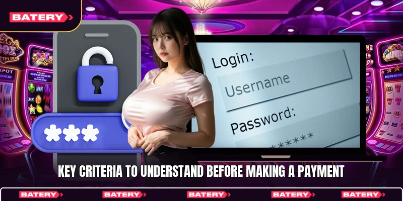 Key criteria to understand before making a payment