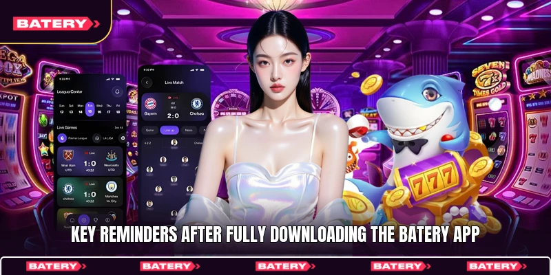 Key reminders after fully downloading the Batery app