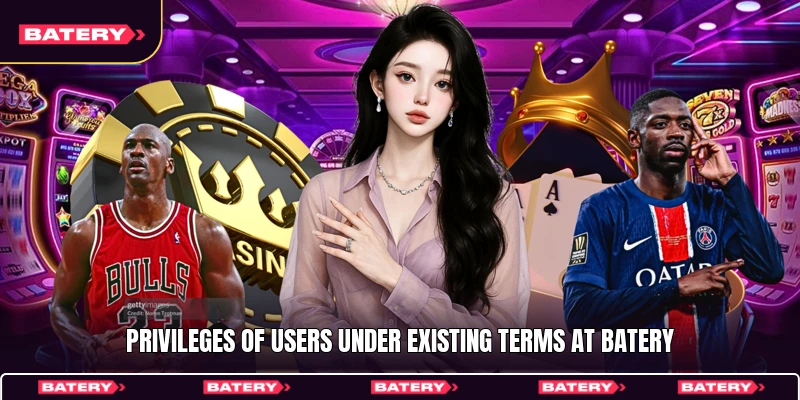Privileges of users under existing terms at Batery