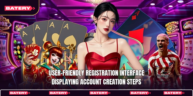 User-friendly registration interface displaying account creation steps